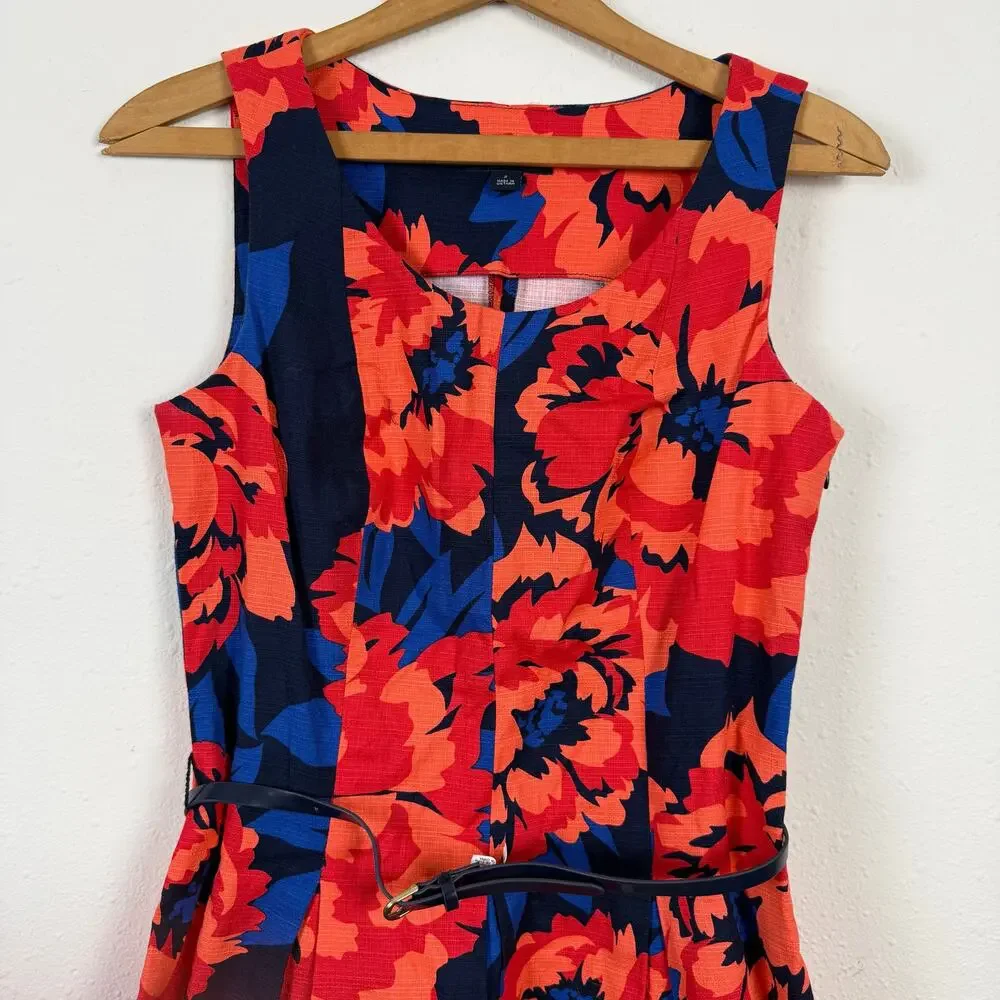 Tommy Hilfiger Dress Size 2 Fit & Flare Belt Floral Flirty Wedding Guest Event - Picture 3 of 8